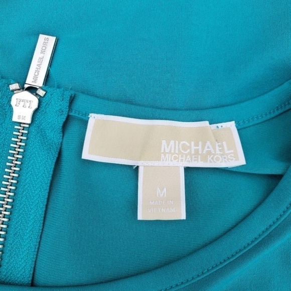 Michael Kors Short Sleeves Shift Dress Green sz M - Picture 5 of 5